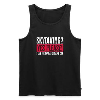 Conception de la fièvre de Sky Plunge. Cadeau d’adrénaline parfait - Débardeur bio Premium Homme - noir - Devant - Michal (187cm)