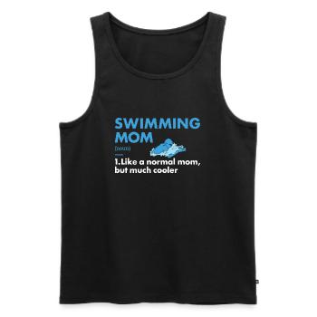 Sport Mom Swimming - Men's Premium Organic Tank Top - black - Front - Michal (187cm)