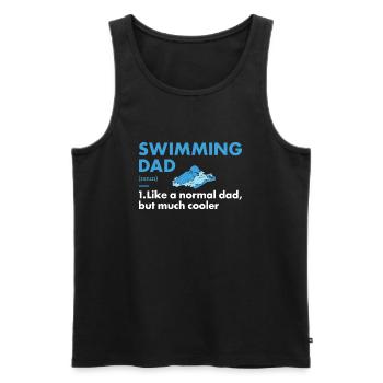 Sport Dad Swimming - Männer Premium Bio Tank Top - Schwarz - Vorne - Michal (187cm)