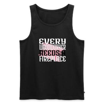 Sexy Carpenter Tshirts Carpenter Plumber - Men's Premium Organic Tank Top - black - Front - Michal (187cm)