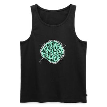 Drôle de sport d’hiver volley-ball frein à disque chats - Débardeur bio Premium Homme - noir - Devant - Michal (187cm)