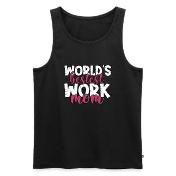 World's Bestest Work Mom Best Mommy Ever - Men's Premium Organic Tank Top - black - Front - AI Model Male 178 light (178cm)