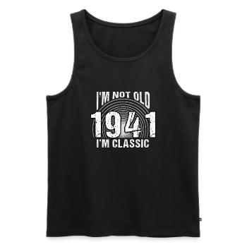 I'm Not Old, I'm Classic , Vintage 1941 Retro 83 - Men's Premium Organic Tank Top - black - Front - AI Model Male 178 light (178cm)