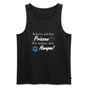 Prinzen Havapoo I Havaneser Pudel Mix - Männer Premium Bio Tank Top - Schwarz - Vorne - Michal (187cm)