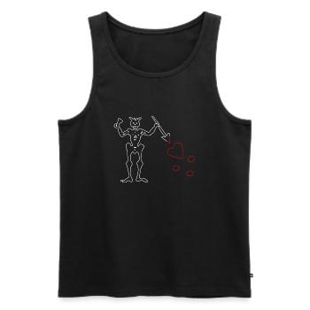 Piraten-Flagge - Männer Premium Bio Tank Top - Schwarz - Vorne - AI Model Male 178 light (178cm)