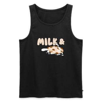 Milch und Kekse - Männer Premium Bio Tank Top - Schwarz - Vorne - AI Model Male 178 light (178cm)