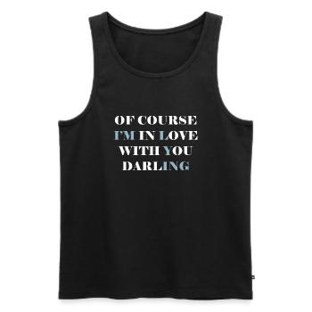 Sarcastic Beau Top - Men's Premium Organic Tank Top - black - Front - AI Model Male 178 light (178cm)