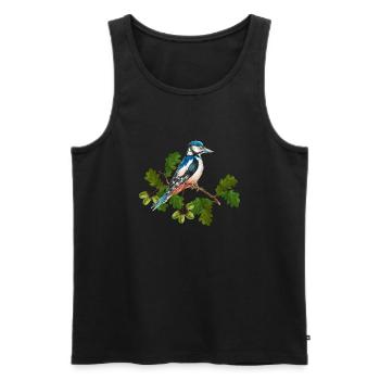 Bunter Vogel - Männer Premium Bio Tank Top - Schwarz - Vorne - Michal (187cm)