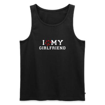 J’aime ma copine - Débardeur bio Premium Homme - noir - Devant - Michal (187cm)