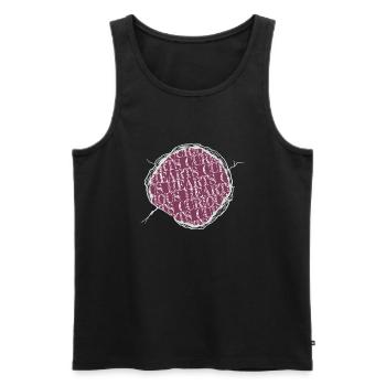 quote love curiosity community love languages - Männer Premium Bio Tank Top - Schwarz - Vorne - AI Model Male 178 light (178cm)