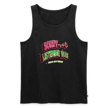 penguin photography quote present idea funny quote - Männer Premium Bio Tank Top - Schwarz - Vorne - AI Model Male 178 light (178cm)