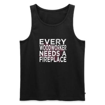 present idea forest work statement carpenter saw - Men's Premium Organic Tank Top - black - Front - Michal (187cm)