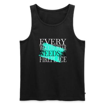 americas cool logging lumberjackwoodworking - Männer Premium Bio Tank Top - Schwarz - Vorne - AI Model Male 178 light (178cm)
