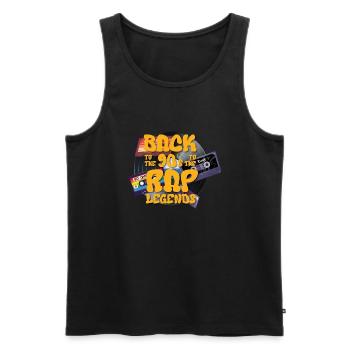Back to the 90s - Männer Premium Bio Tank Top - Schwarz - Vorne - Michal (187cm)