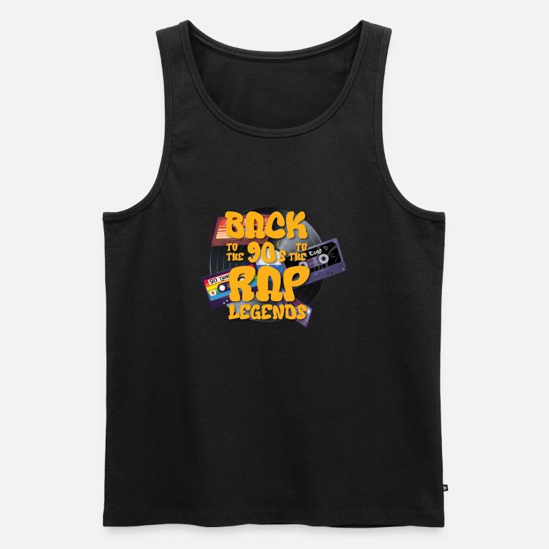 Back to the 90s - Männer Premium Bio Tank Top - Schwarz