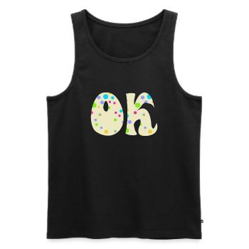 Ok - Männer Premium Bio Tank Top - Schwarz - Vorne - AI Model Male 178 light (178cm)