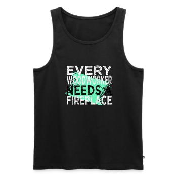 job fun sexy carpenter tshirts - Männer Premium Bio Tank Top - Schwarz - Vorne - Michal (187cm)