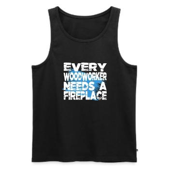 apprentice axes jackhammer aaron carpenter tshirts - Männer Premium Bio Tank Top - Schwarz - Vorne - AI Model Male 178 light (178cm)
