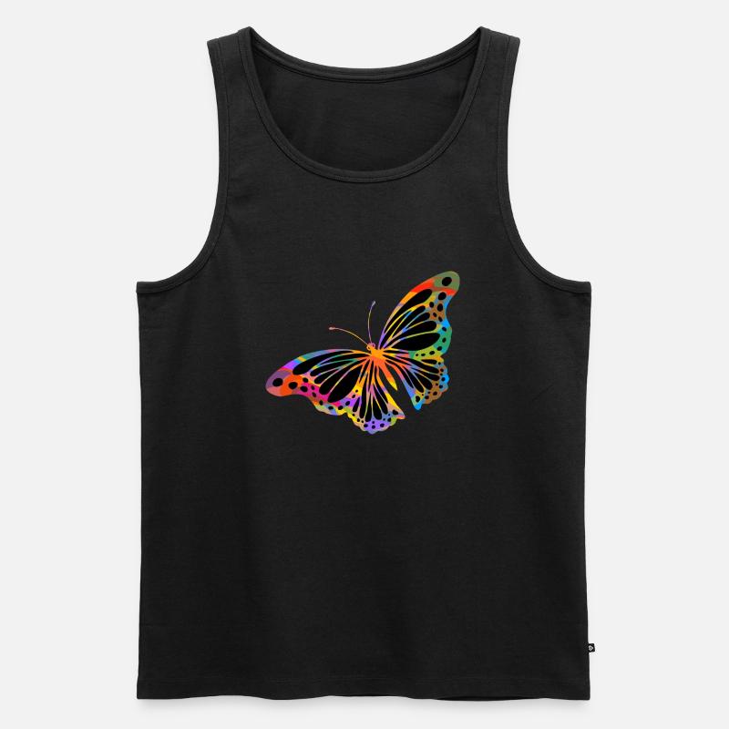 Schmetterling - Männer Premium Bio Tank Top - Schwarz