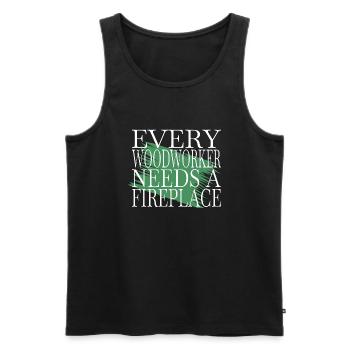 men a carpenters prayer tshirts hearbeat - Männer Premium Bio Tank Top - Schwarz - Vorne - Michal (187cm)