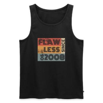 Flawless since 06/2008 - Männer Premium Bio Tank Top - Schwarz - Vorne - AI Model Male 178 light (178cm)