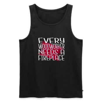 Aaron Carpenter Tshirts Carpenter Joke Jackhammer - Men's Premium Organic Tank Top - black - Front - Michal (187cm)