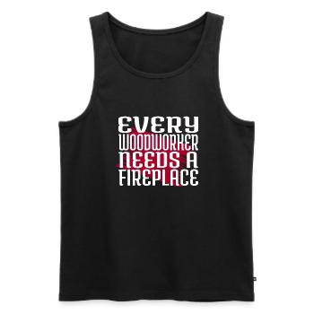 funny quote funny funny carpenter bday - Men's Premium Organic Tank Top - black - Front - AI Model Male 178 light (178cm)