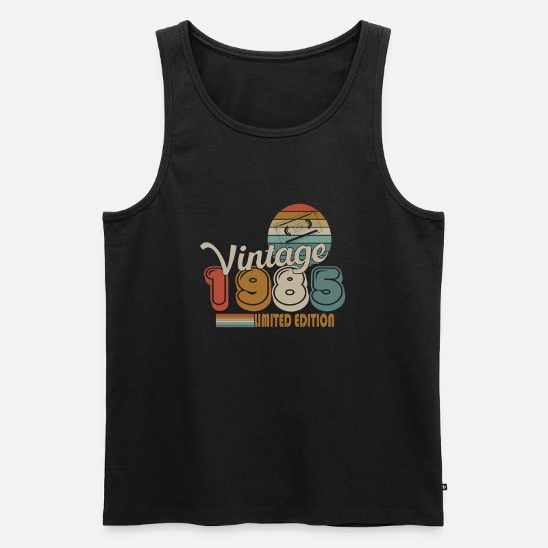1985 - Männer Premium Bio Tank Top - Schwarz