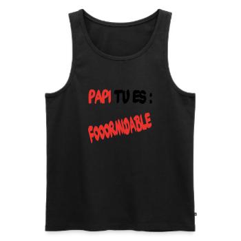 Grandpa you're great - Men's Premium Organic Tank Top - black - Front - Michal (187cm)