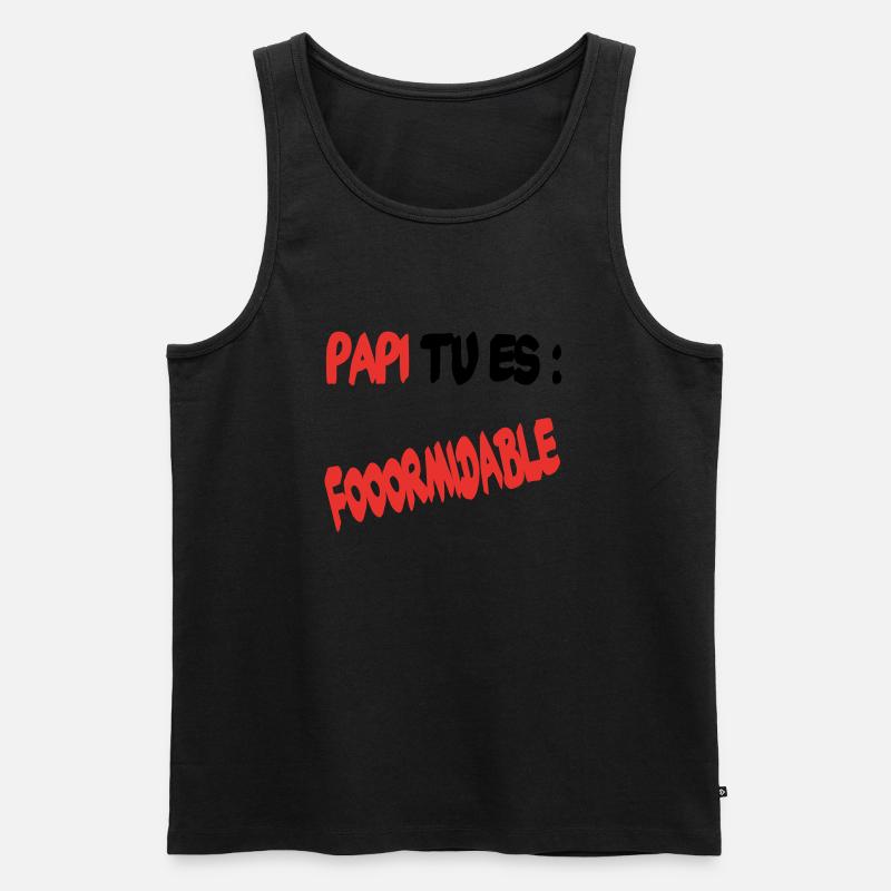 Papi tu es formidable - Débardeur bio Premium Homme - noir