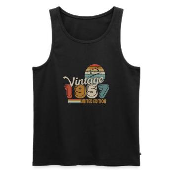 1957 - Männer Premium Bio Tank Top - Schwarz - Vorne - Michal (187cm)