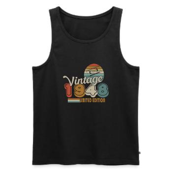 1948 - Männer Premium Bio Tank Top - Schwarz - Vorne - Michal (187cm)
