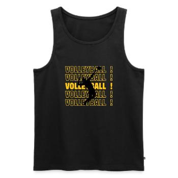 Volleyball Volleyball Volleyball Volleyball - Männer Premium Bio Tank Top - Schwarz - Vorne - Michal (187cm)