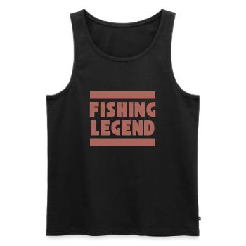 fishing legend fisherman fishing - Männer Premium Bio Tank Top - Schwarz - Vorne - AI Model Male 178 light (178cm)