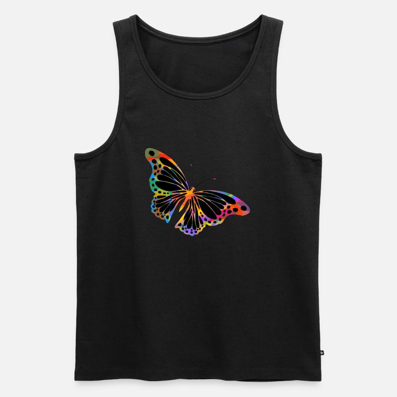 Schmetterling - Männer Premium Bio Tank Top - Schwarz