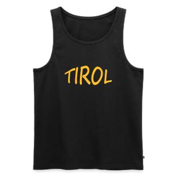 TIROL - Männer Premium Bio Tank Top - Schwarz - Vorne - AI Model Male 178 light (178cm)