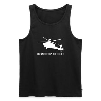 Hélicoptère Cool Dictons Pilote - Débardeur bio Premium Homme - noir - Devant - Michal (187cm)