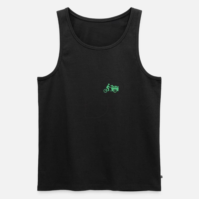D.D.C.B - Täglich gefahrene Lastenbiker - Männer Premium Bio Tank Top - Schwarz