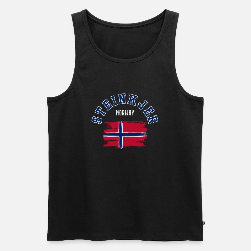 Steinkjer Norwegen - Männer Premium Bio Tank Top - Schwarz