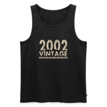 Vintage 2002 Bursdag - One of Kind - Men's Premium Organic Tank Top - black - Front - Michal (187cm)