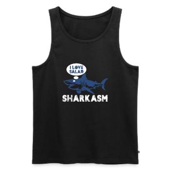 I Love Salad Sharkasm Deep Sea Creatures Great - Männer Premium Bio Tank Top - Schwarz - Vorne - Michal (187cm)