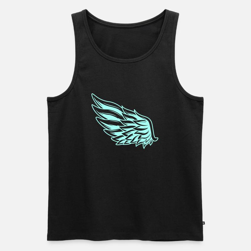 flügel 1 - Männer Premium Bio Tank Top - Schwarz