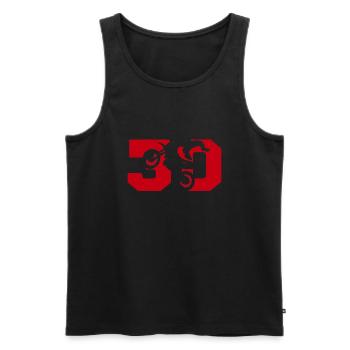 Moto 30 Biker - Männer Premium Bio Tank Top - Schwarz - Vorne - AI Model Male 178 light (178cm)
