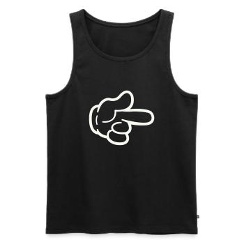 Bande dessinée à la main - Débardeur bio Premium Homme - noir - Devant - AI Model Male 178 light (178cm)