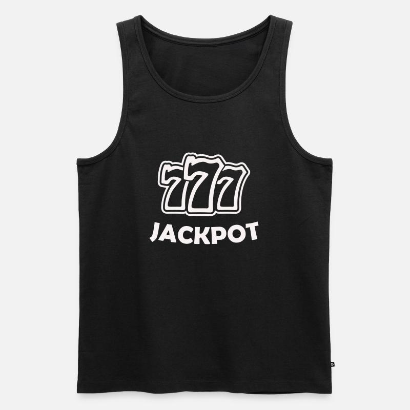 777 - Männer Premium Bio Tank Top - Schwarz