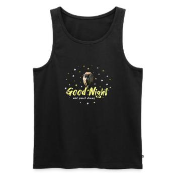 Sheep Good Night Sleep Shirt - Men's Premium Organic Tank Top - black - Front - AI Model Male 178 light (178cm)