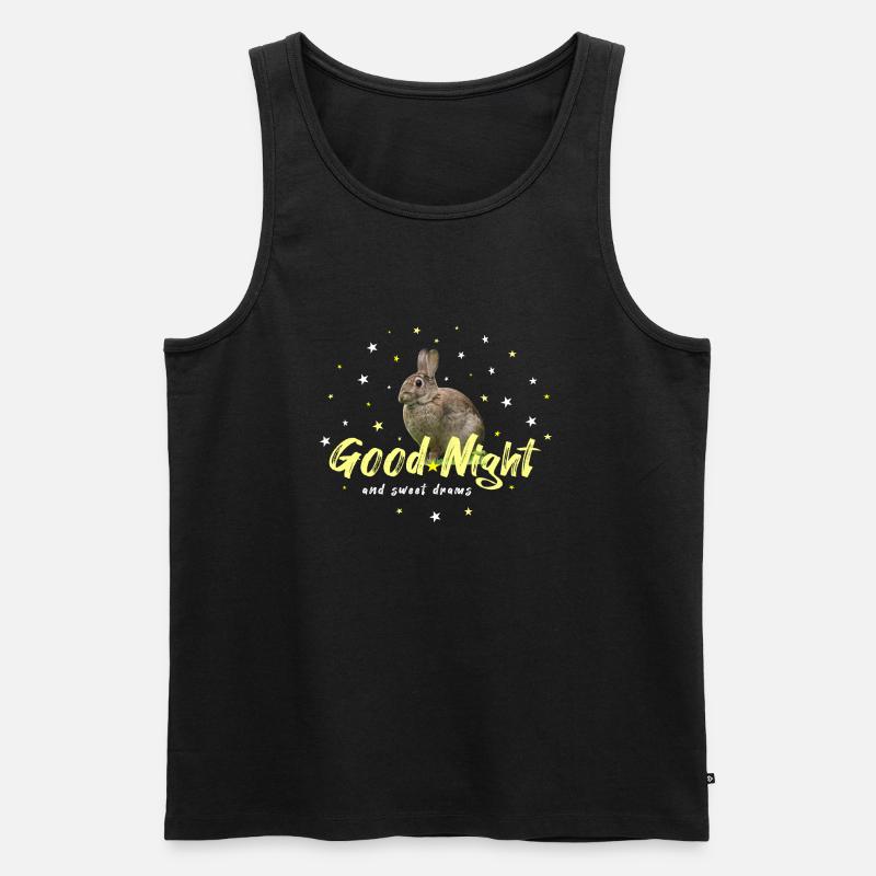 good night hare rabbit - Männer Premium Bio Tank Top - Schwarz