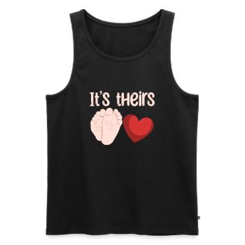 Its theirs Design for a surrogate couple - Men's Premium Organic Tank Top - black - Front - Michal (187cm)