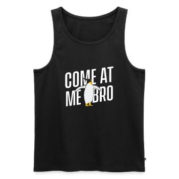 Come At Me Bro - Amateur de pingouins Birdwatcher - Débardeur bio Premium Homme - noir - Devant - Michal (187cm)
