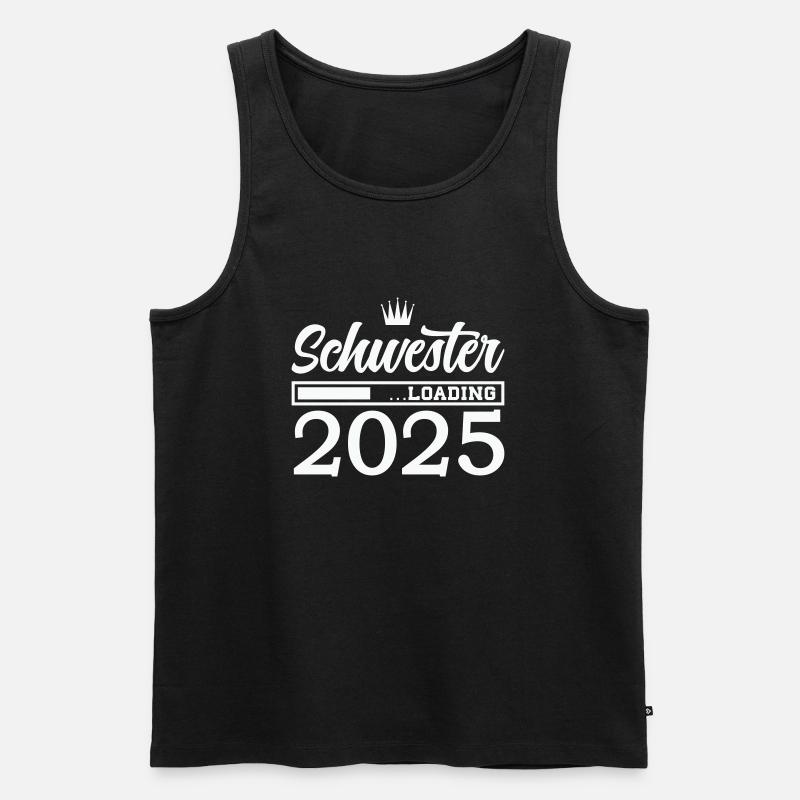 Schwester 2025 Loading - Männer Premium Bio Tank Top - Schwarz